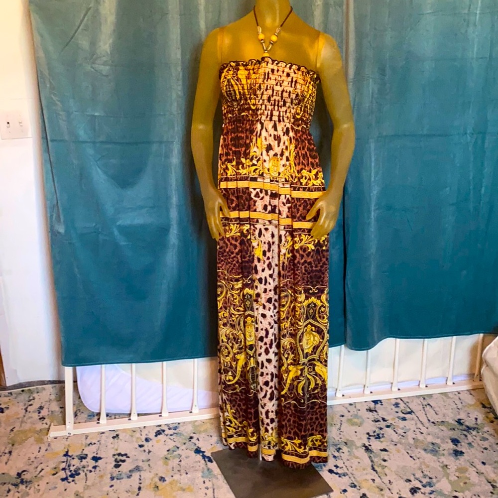 Animal print maxi dress!